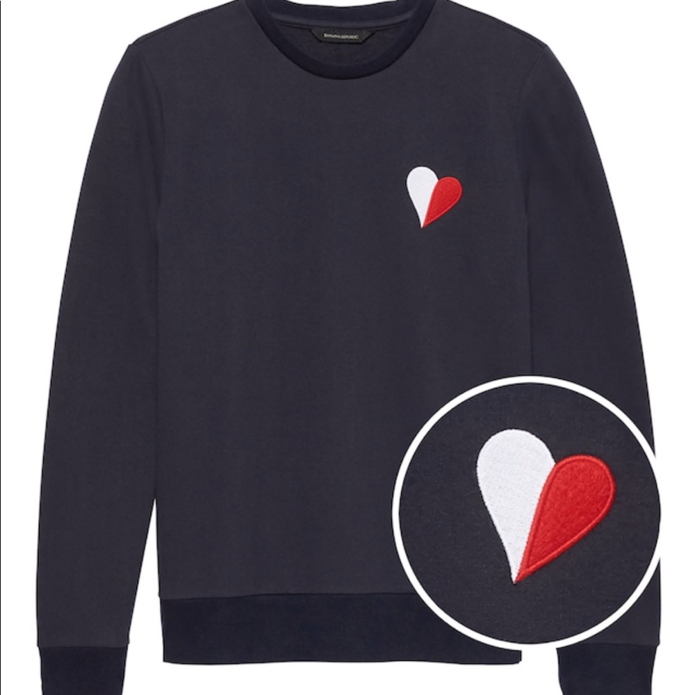 Banana republic heart fleece